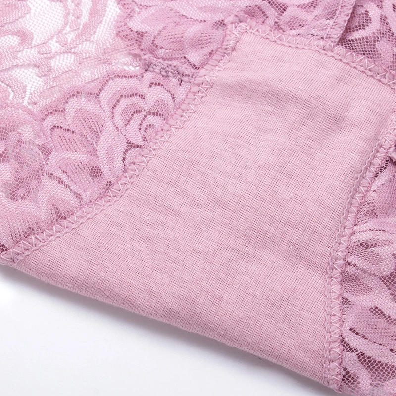 

Panties Women High Waist Plus Size Seamless Sexy Lace Lingerie Underpants Knickers Floral Lace Briefs For Woman Female Underwear