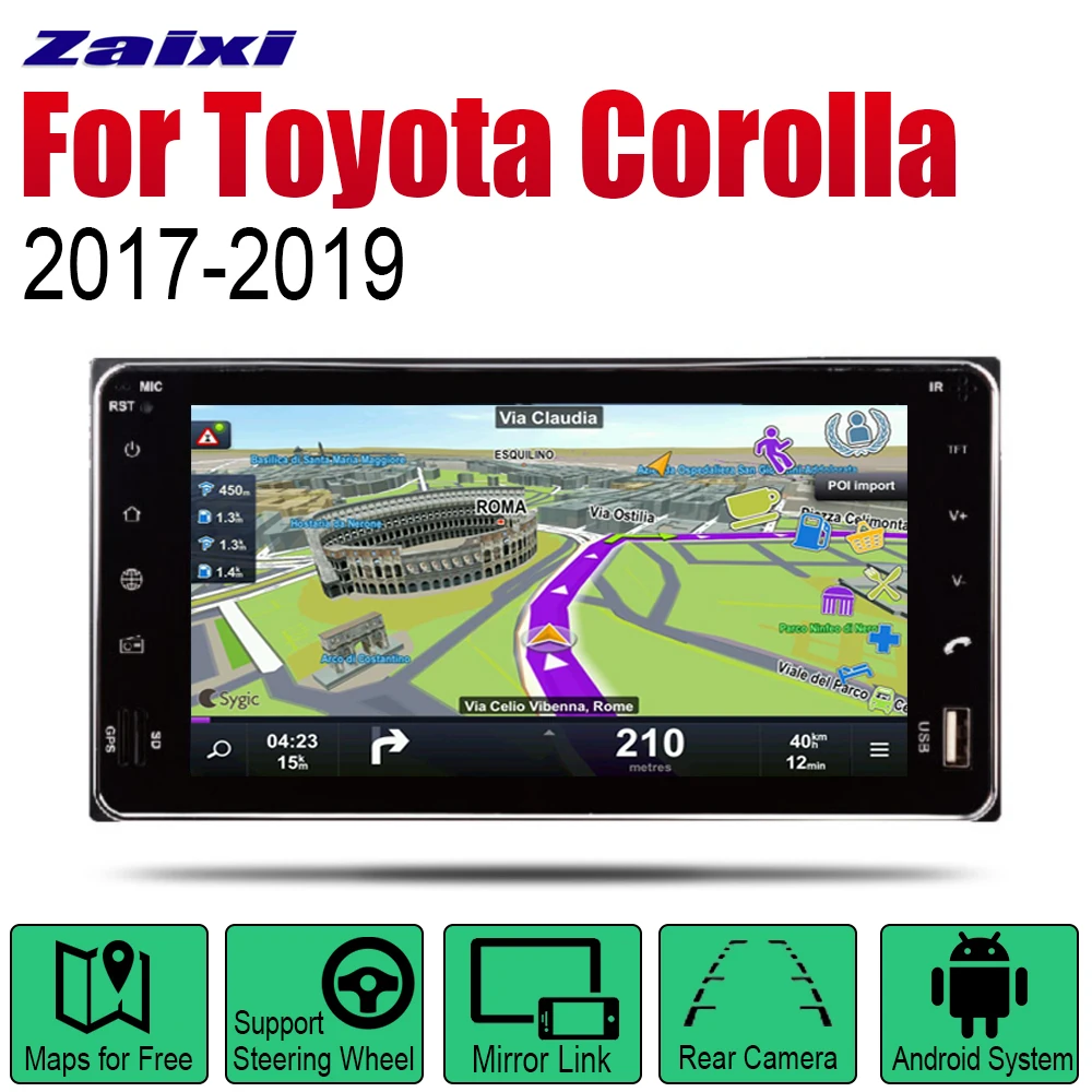 Автомагнитола 2 Din на Android для Toyota Corolla 2017 2018 2019 автомобильный мультимедийный плеер