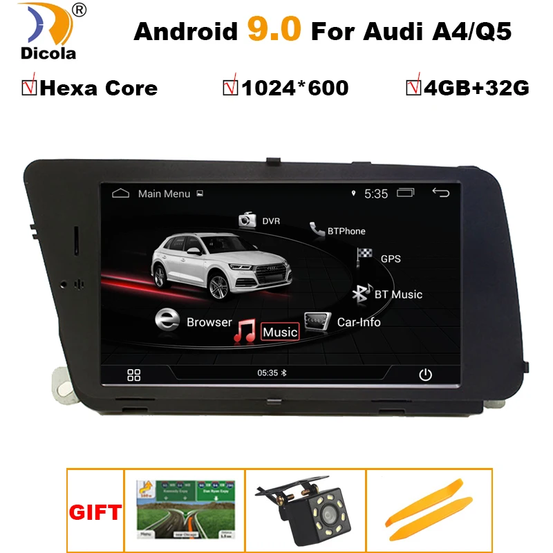 4 Гб + 32G 6 Core dvd плеер 2 Din стерео Android Системы автомобиль радио для AUDI Q5 2009 2015 (с