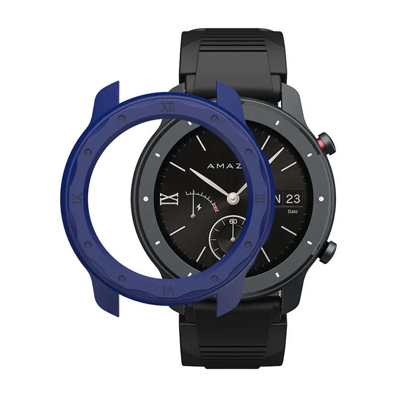 blue only case Жесткий защитный чехол для Amazfit Bip GTS GTR 42 мм 47 мм протектор для часов Huami Bip Lite аксессуары для умных часов SIKAI - Цвет: blue only case