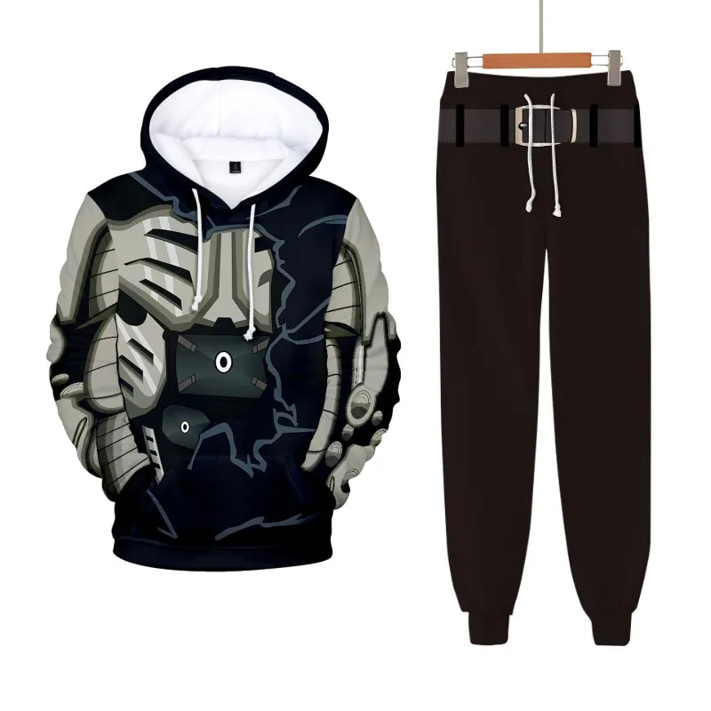 

2020 New 3D Print ONE PUNCH-MAN Hip hop Harajuku Long-sleeved Hooded 2Pcs Women/Men Autumn Casual Tracksuit Hoodies Pants