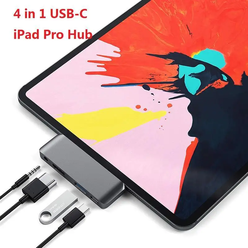 Тип USB-C мобильный Pro Hub адаптер с PD зарядки 4K HDMI USB 3 0 и 5 мм разъем для наушников IPad