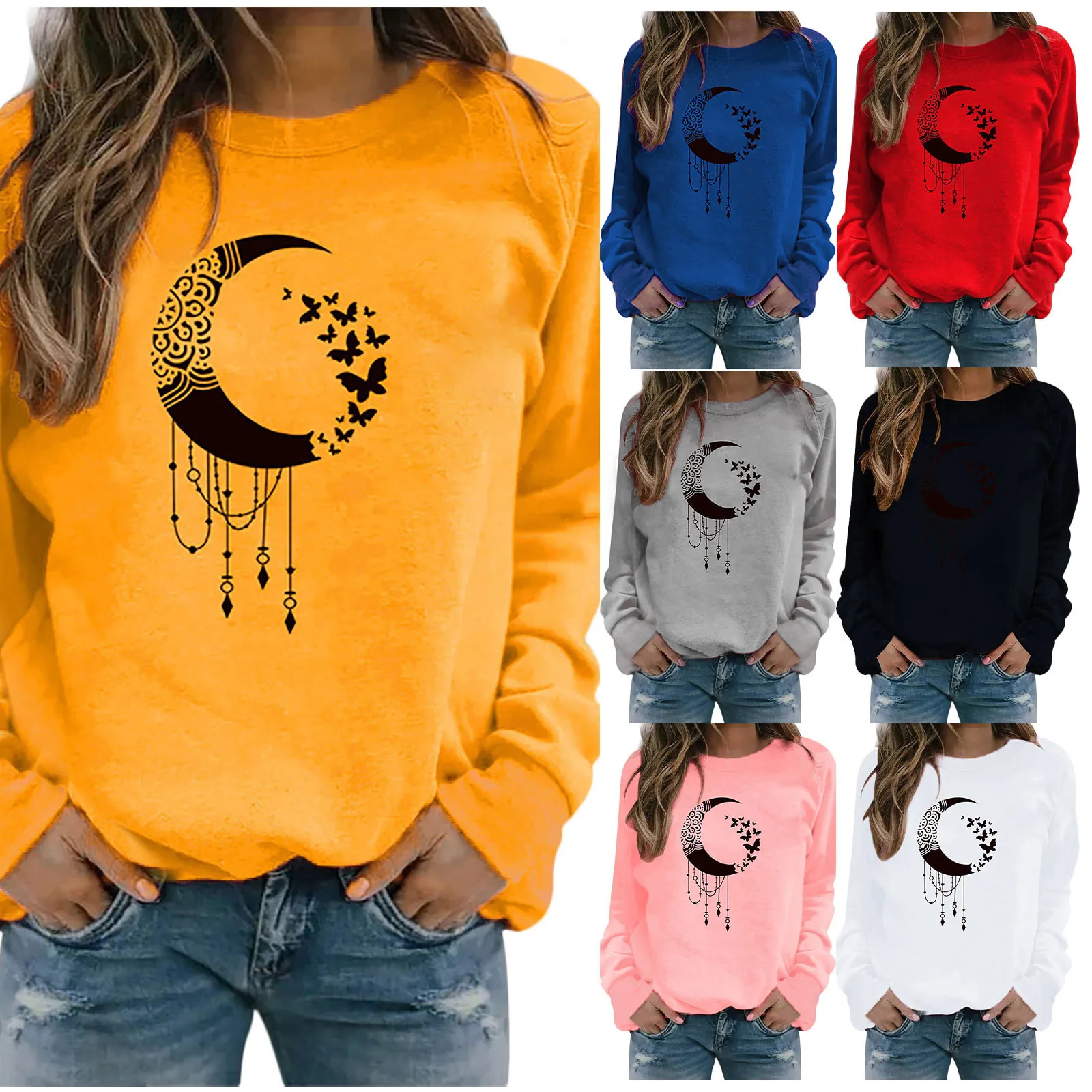 Women's Hoodies Funny Sweatshirt Girl Fitness Winter Casual Long Sleeve Tops Ladies Print Pattern Winter Fashion O-neck 2021