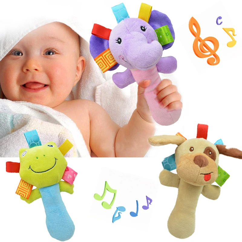 

Newborn Baby Toys 0-12 Months Cartoon Animal Baby Plush Rattle Mobile Bell Toy Infant Toddler Early Educational Toys speelgoed