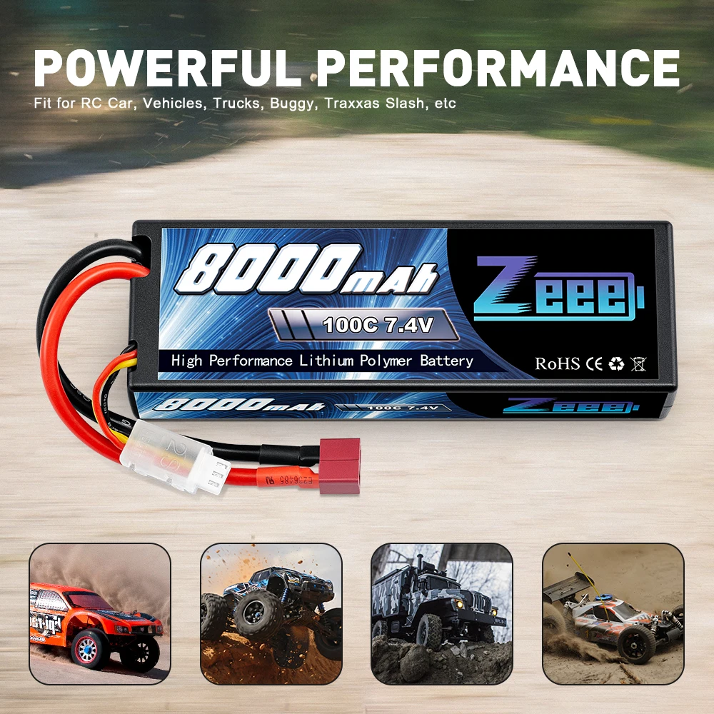 Аккумулятор Zeee 2S Lipo 7 4 В 8000 с мАч|Детали и аксессуары| |