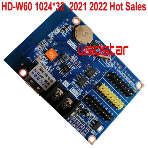 HD W60 1 * HUB08 2 HUB12 1024*32 USB и Wi Fi с одинарными двухцветный СВЕТОДИОДНЫЙ дисплей
