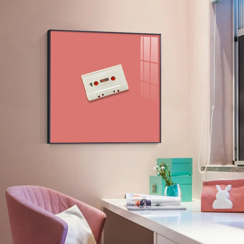 Modern Colorful Music Wall Art Print Microphone Radio Canvas Painting Nordic Posters And Prints Square Picture Home Decoretion | Дом и сад