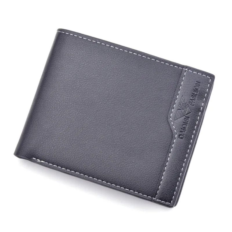 

Men's Bifold pu Leather Wallets Credit ID Card Holder Wallet Masculina Billetera Hombre Men Short Purse Male Money Portafoglio