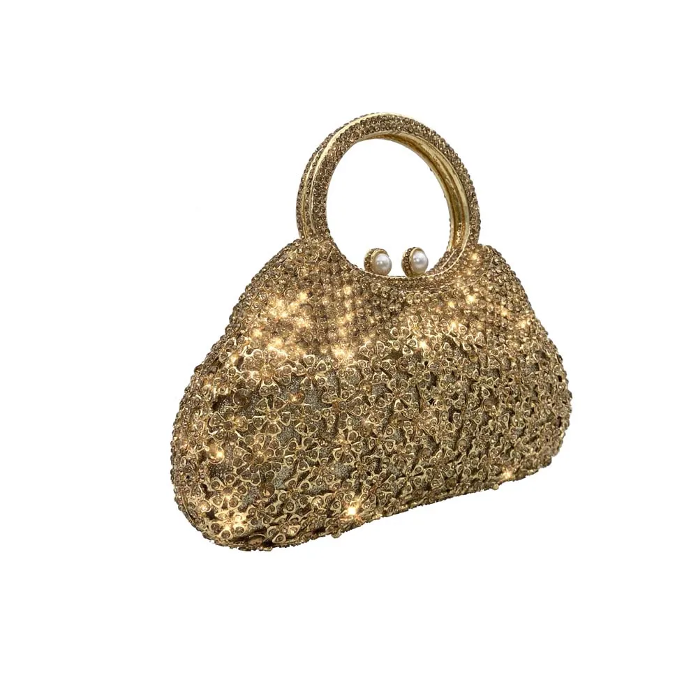 Женский вечерний клатч с кристаллами