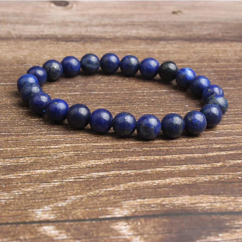 lapis lazuli Ланьли 4/6/8/10/12 мм модные натуральный ювелирные изделия из жемчуга общий лазурит бусины браслет обувь для мужчин и женщин аксессуары и амулеты - Цвет: lapis lazuli