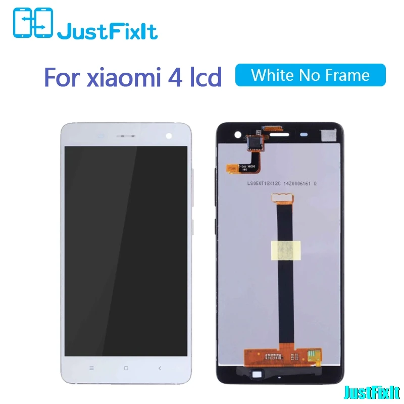 white No Frame Для Xiaomi Mi 4 ЖК сенсорный экран дигитайзер с рамкой оригинальная замена черный белый 5,0 дюймов для Xiaomi Mi 4 дисплей - Цвет: white No Frame