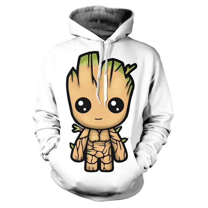 

2020 Guardians of the Galaxy Groot Men Hoodies Sweatshirts 3D Printed Funny Hip Hop Hoody casual Streetwear off white Hooded