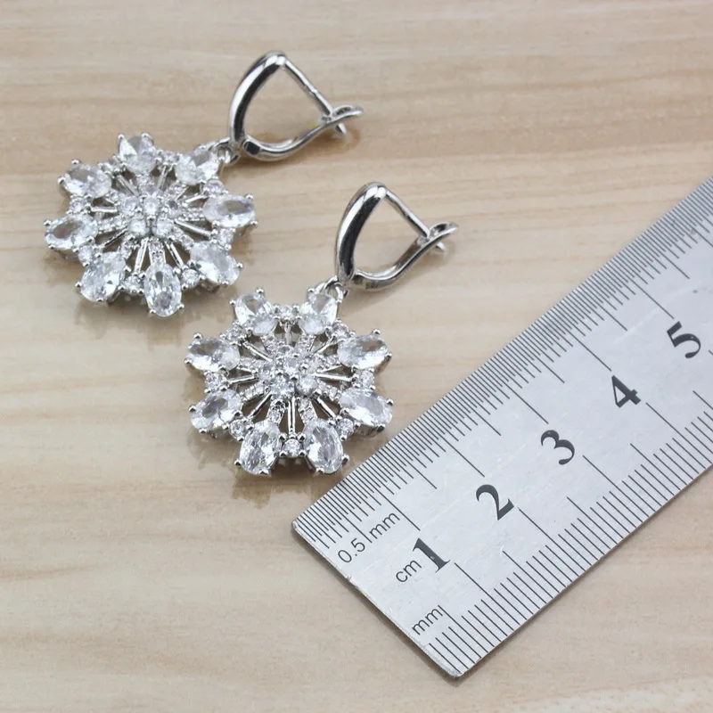 Классические свадебные Большие комплекты ювелирных изделий серебряного цвета с