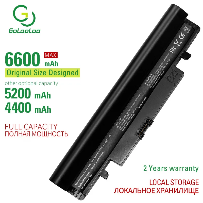 

Новый аккумулятор для ноутбука Golooloo 6 ячеек для Samsung NT-N143 N143P N145 N145P N148 N148P N150 N150P N250 N250P N260 N260P AA-PB2VC6B