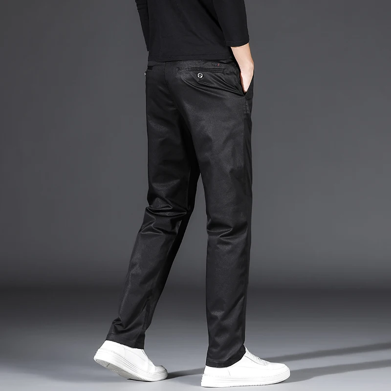 

Spring New Men's Business Casual Loose Straight-leg Pants Male Fashion Navy Blue Black Work Trousers 2021 Autumn Brand Clothes
