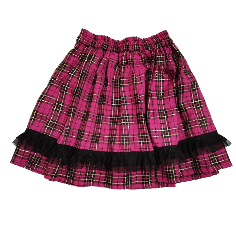 

Goth EGirl Clothes Dark Academia Aesthetic Skirts Lolita Mini Skirt Woman Kawaii Pink Plaid Pleated Pastel