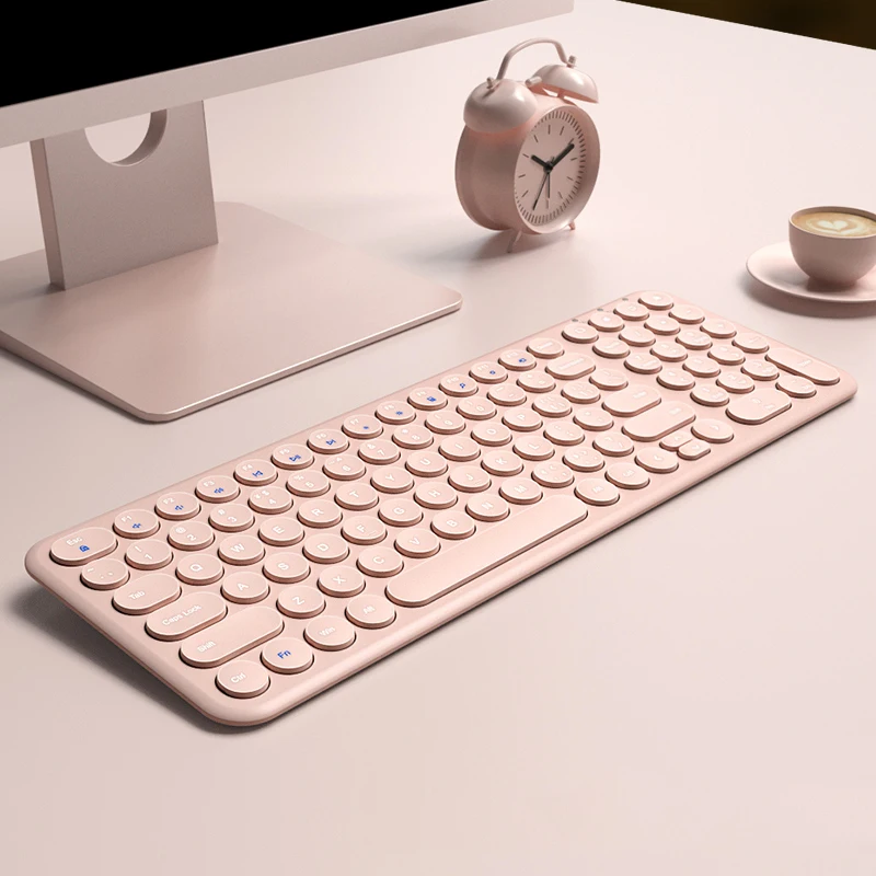 

2.4G Wireless Silent Gaming Keyboard Mouse Combo Round keycap Keyboard Mouse For PC Gamer Macbook Pro Laptop Keyboard Mouse Kits