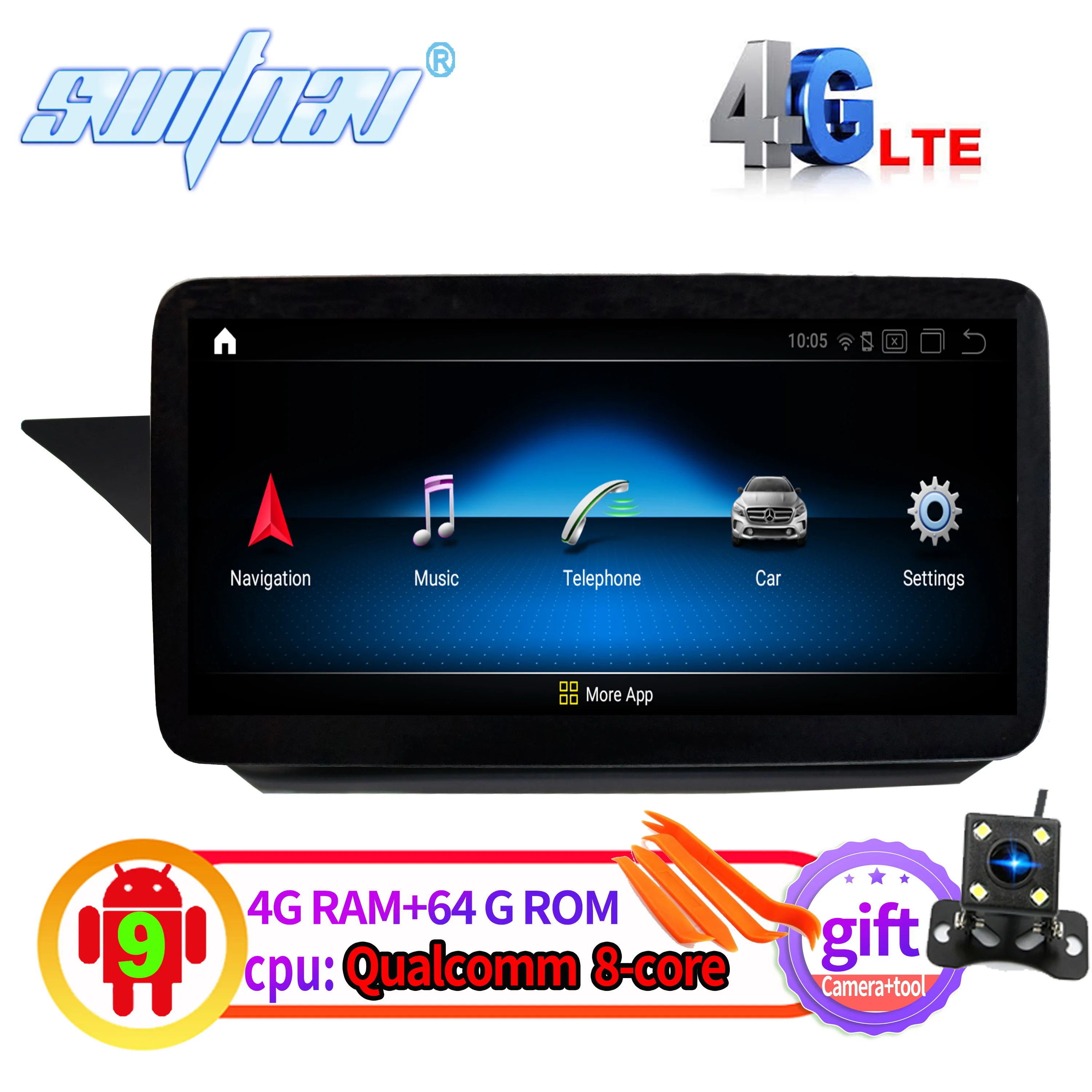 SWITNAV устройство док станция Qualcomm Android 10 0 Автомобильный DVD плеер для BENZ e класс W212