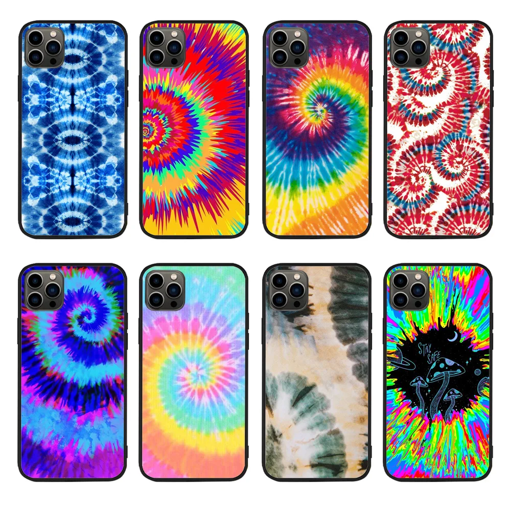 

Phone Case For iPhone 13 Case for Iphone 13 Mini 13 Pro 13 Pro Max Tie Dye Art Pattern Non-Slip Frame Phone case