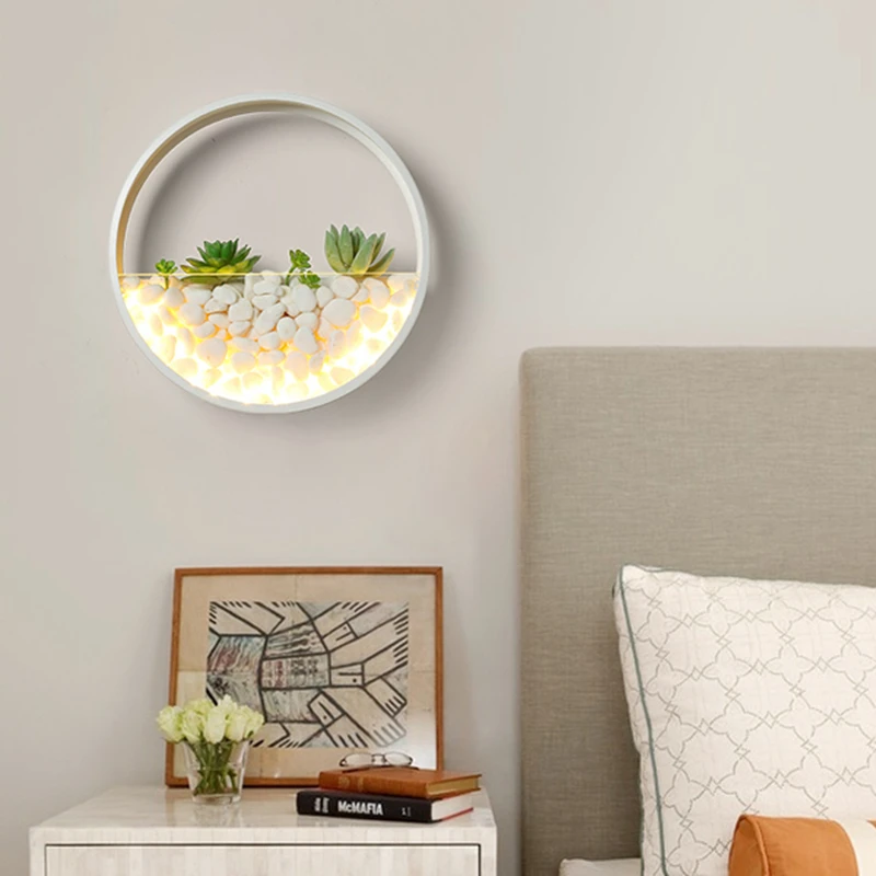 Современный светодиодный настенный светильник круглый для спальни гостиной