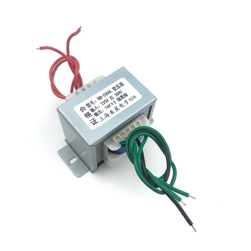 Трансформатор мощности EI66 Φ 50W 220V to double 16V 16V * 2 16V-16V