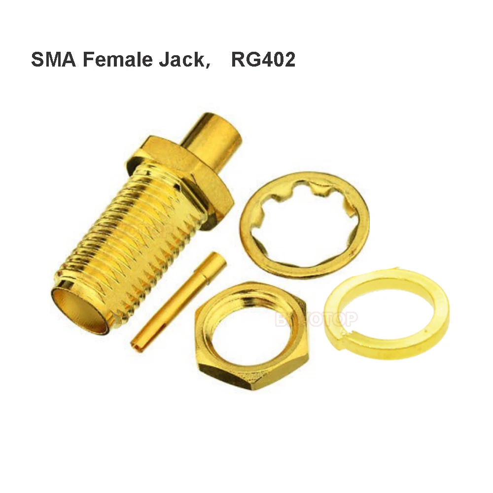 10 шт./лот RG402 RP-SMA / SMA штепсельная вилка паяльный разъем для Φ RG141 RF коаксиальный