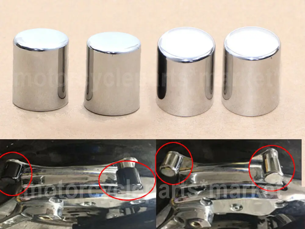 4 шт. хромированные Чехлы для крепления на мотоцикл комплект чехол Harley Touring Electra