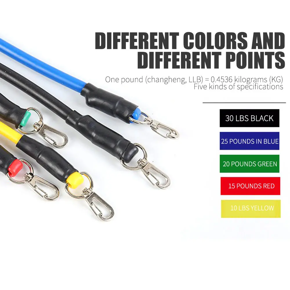 11 шт. Набор резинок сопротивления расширитель для йоги упражнений фитнеса