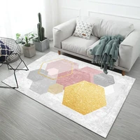 tongdi artistic carpet anti skid modern elegant artistic printing mat soft rug luxury decor for home parlour livingroom bedroom