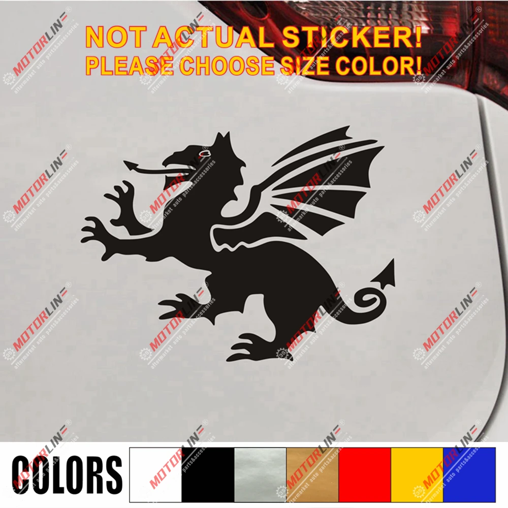 Anglo Saxon белая наклейка с драконом наклейка английский автомобиль винил выбор Размер b