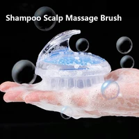 silicone head shampoo body scalp massage brush hair washing clean comb shower bath spa slimming massage handheld health tools