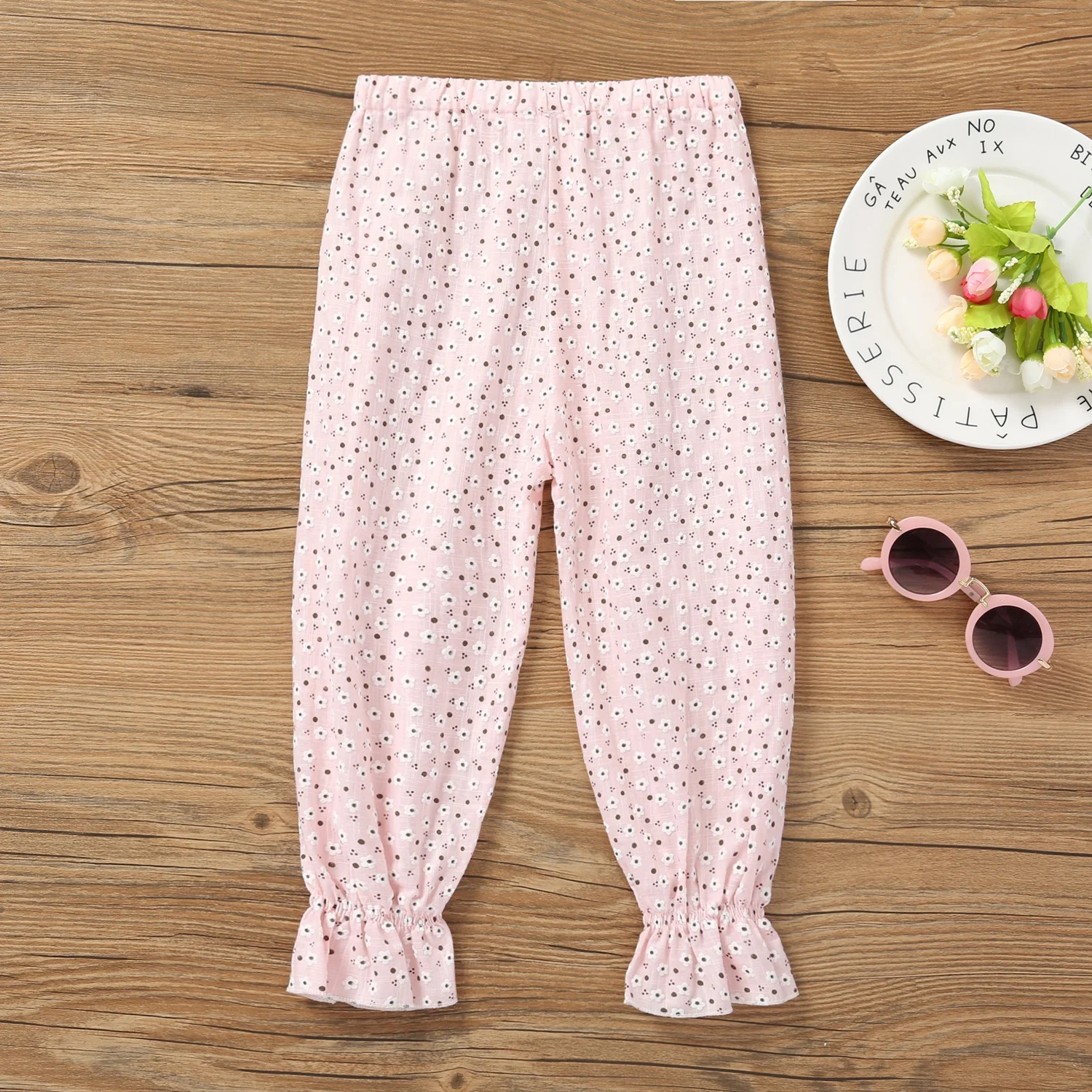 Новинка 2020 детская одежда штаны для маленьких девочек хлопковые Повседневные