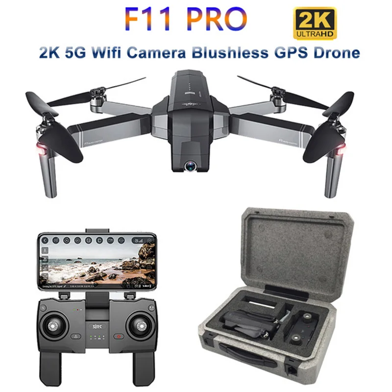 SJRC F11 PRO gps Радиоуправляемый Дрон с 2K широкоугольной камерой дроны 5G Wifi FPV 28 мин бесщеточный летный Квадрокоптер вертолет селфи Дрон