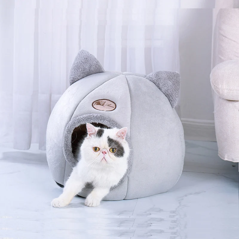 Кровать для кошек теплый дом зимний домик милая будка щенков маленьких собак