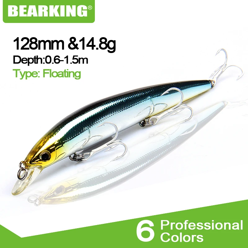 128 мм 14 8g Bearking 5 шт. Новое поступление горячая Распродажа блесна жесткая приманка