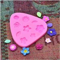 silicon mold for fondant diy baking accessories triangle mini flower chocolate clay silicone mold cake decorating tools