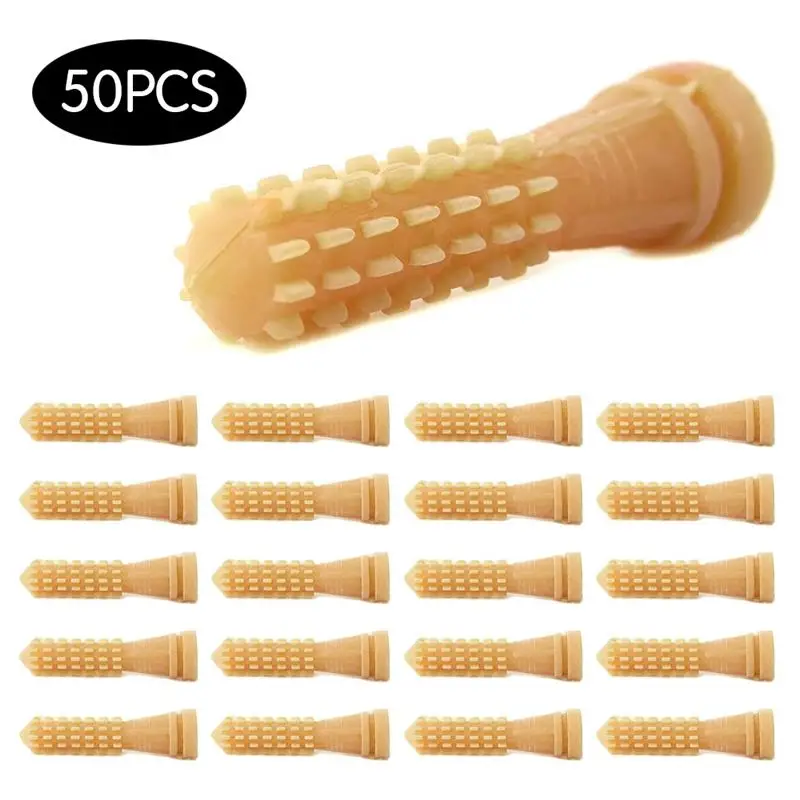 

50 Pcs 8.5 Cm Poultry Plucking Fingers Hair Removal Machine Glue Stick Chicken Plucker Beef Tendon Material Corn Rod