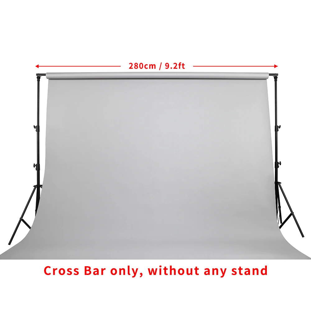 2.8m / 9.2ft Background Cross Bar Photography Photo Studio Vedio Background Backdrops Support Crossbar for Light Stand Tripod