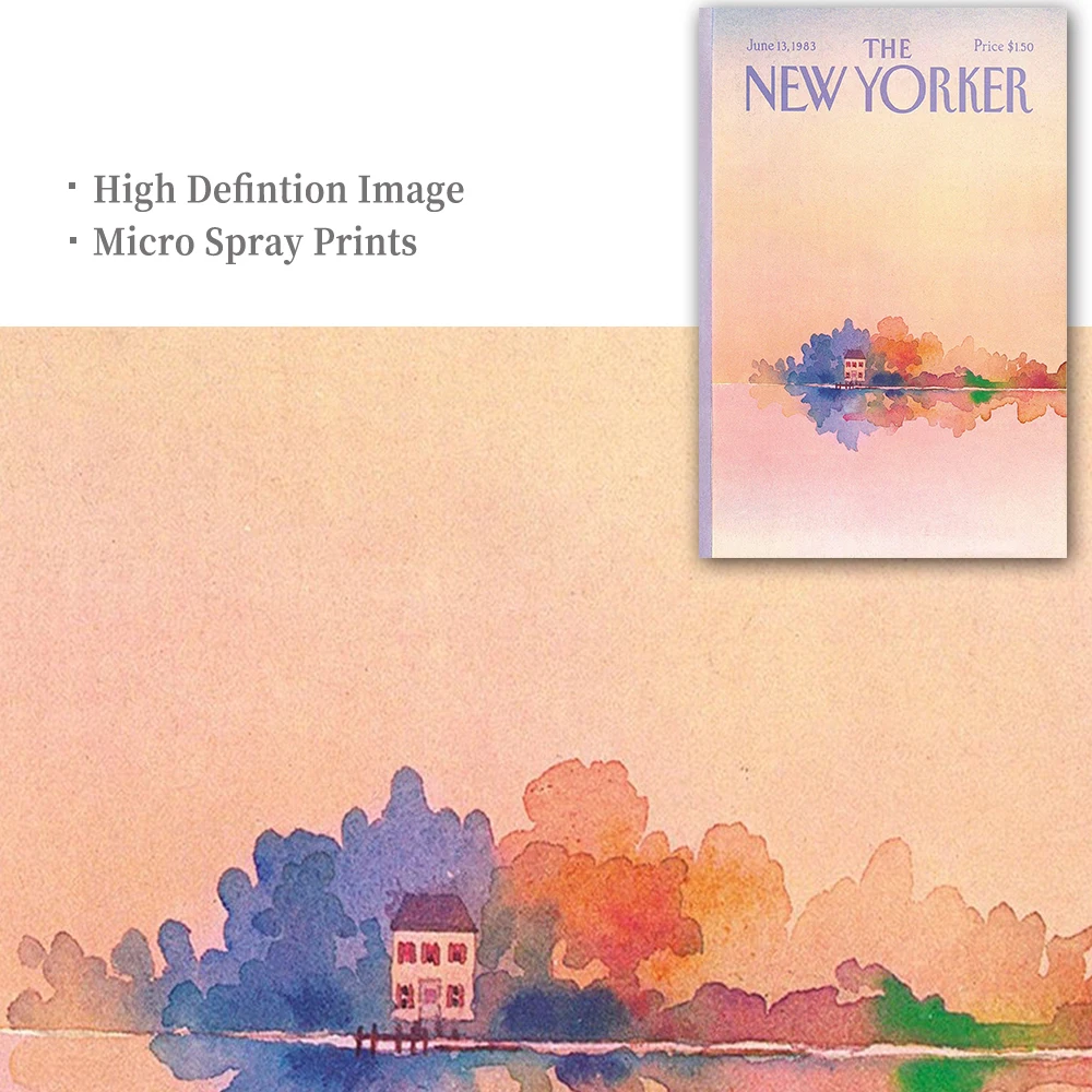 Постеры для журналов New Yorker Настенная картина пастельных цветов интерьера декор