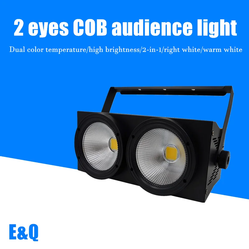 LED COB 2eyes 2x100W Blinder Lighting DMX Stage Lighting Effect DMX Controller Club Show Night DJ Disco,E&Q Stage Lighting