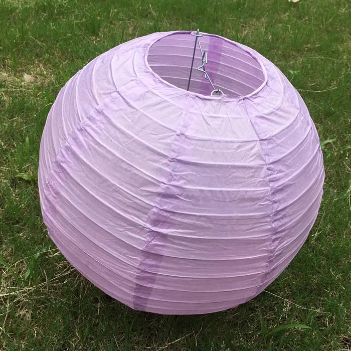 light purple 20 шт./лот, 12 дюймов(30 см), китайские бумажные фонарики, разноцветные фонарики, бумажный шар, лампион для украшения свадьбы, дня рождения, вечеринки, Новинка - Цвет: light purple