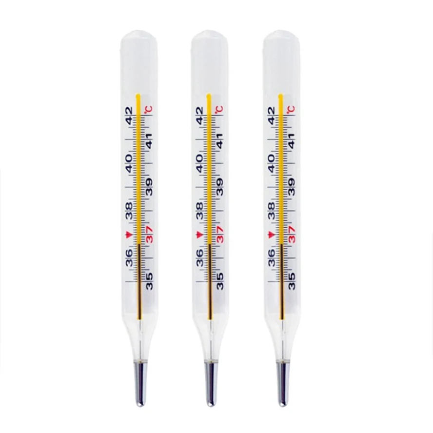 Медицинский термометр со стеклянной ртутью для взрослых и детей домашний