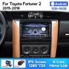 Автомобильный мультимедийный плеер Android для Toyota Fortuner 2 2015, 2016, 2017, 2018, 1080, радио, стереоприемник, видео P, USB, Carplay, четырехъядерный