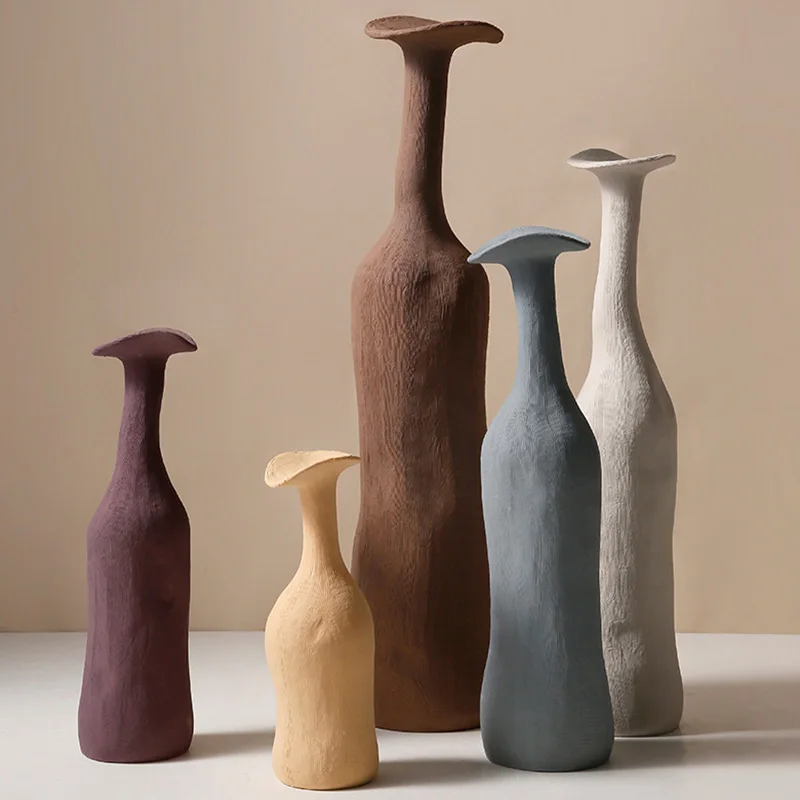 

Modern Morandi Ceramic Vase Minimalist Home Decorations Nordic Style Sculpture Art Flower Arrangement Ceramic Vase