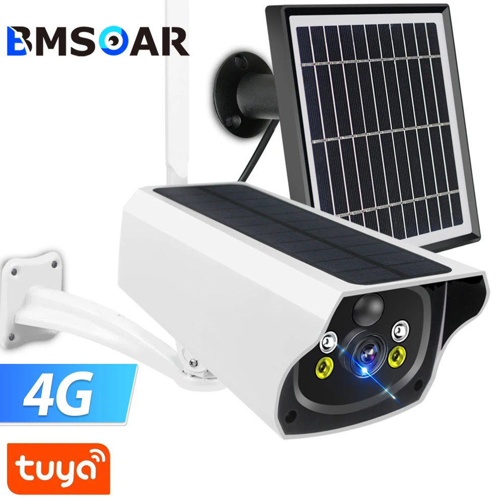 

Камера видеонаблюдения 4G со встроенной аккумуляторной батареей и слотом для SIM-карты, беспроводная внешняя Wi-Fi камера с солнечной панелью 3,3...