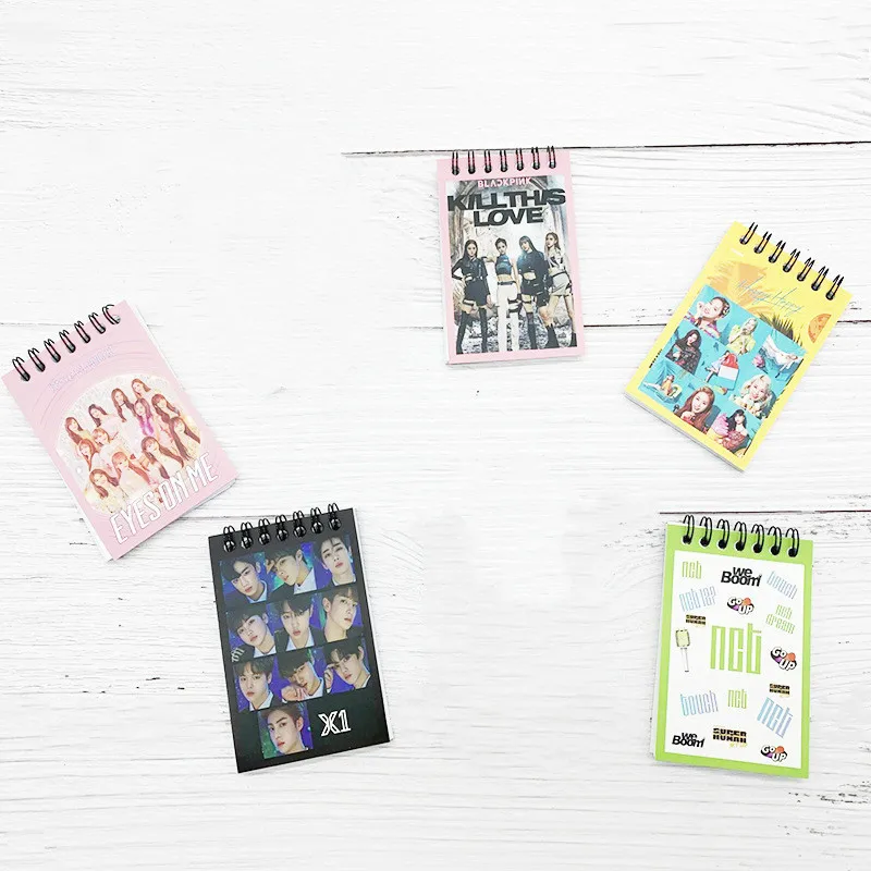 1 шт. Kpop BLACKPINK NCT IZONE X1 два раза катушки ноутбука портативные Pocketbooks блокноты записная книжка-Дневник Школьные офисные канцелярские принадлежности