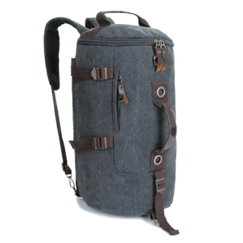 

Large Capacity Man Travel Bag Mountaineering Backpack Men Bags Canvas Bucket Shoulder Backpack 5 Colors