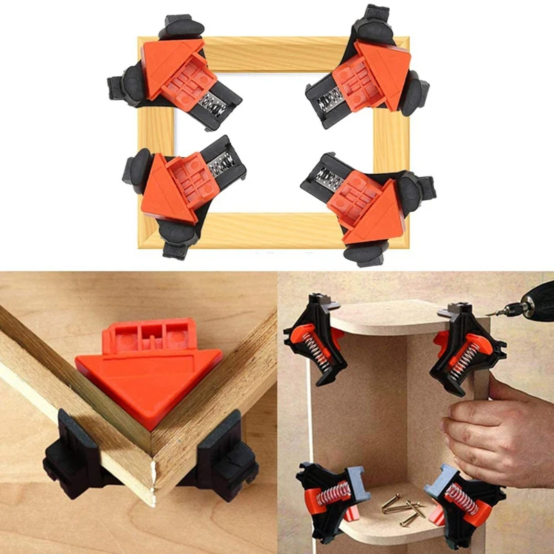 

Woodworking 90 Degree Angle Corner Clamps, 8Pcs Adjustable Swing Corner Clip Fixer Carpenter Right Angle Fixing Clamps