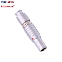 1b m12 straight male plug connector ip50 two keys cable collet bend relief int tg 1b 30234567810121416