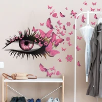 beautiful eye butterfly wall stickers for girls room living room bedroom home decoration art wallpaper creative beautify decals